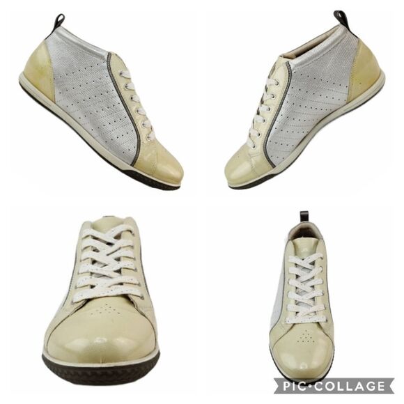 ECCO HydroMax Street Luxe Golf Shoes Leather Metallic Shine Size EU 39 USA 8 8.5 - Picture 10 of 10